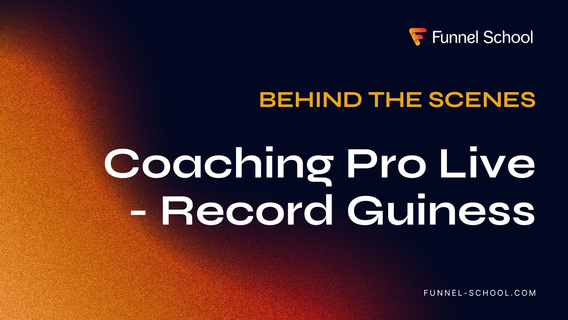 Coaching Pro Live - Record Guiness
